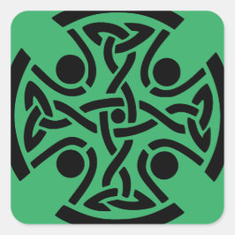 Adesivo Quadrado Cruz Cristã Celta
