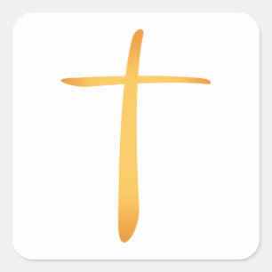 Adesivo Quadrado Cruz cristã Latin moderna