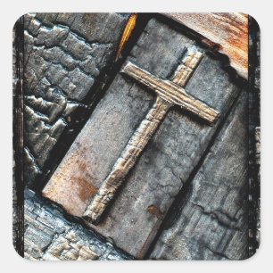 Adesivo Quadrado Cruz da proteção