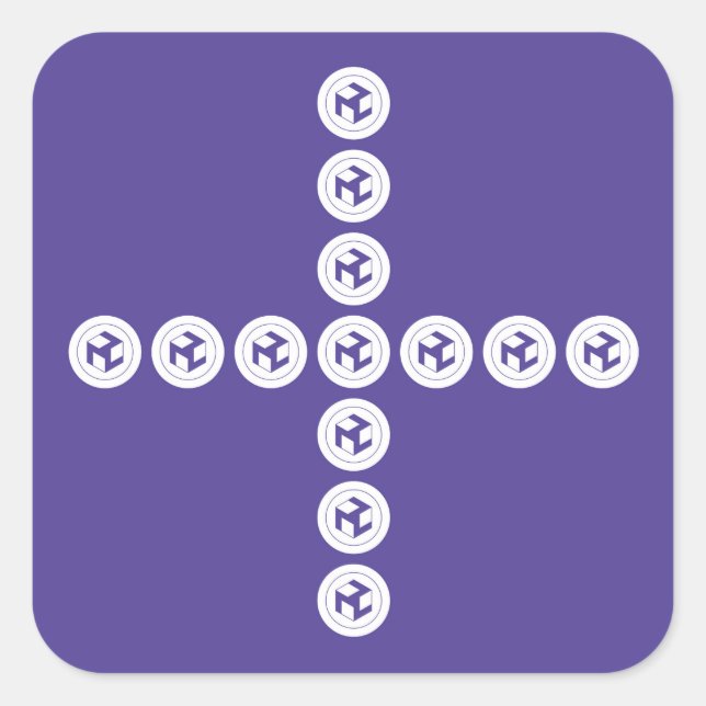 Adesivo Quadrado Cruz de Antahkarana - Masculino Antahkarana (Frente)