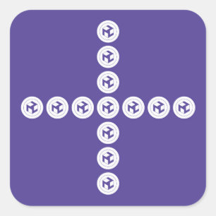 Adesivo Quadrado Cruz de Antahkarana - Masculino Antahkarana