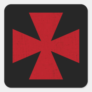 Adesivo Quadrado Cruz de Freemasons Sueco