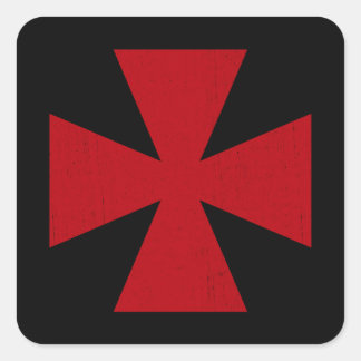 Adesivo Quadrado Cruz de Freemasons Sueco