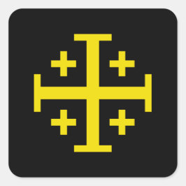 Adesivo Quadrado Cruz de Jerusalém