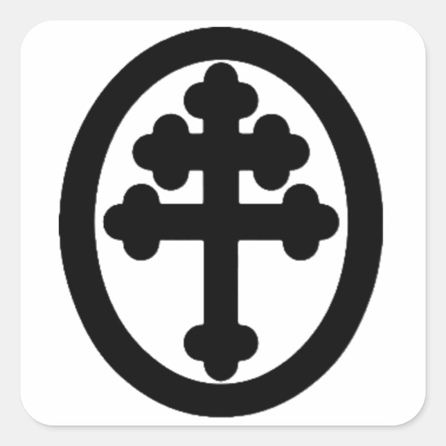 Adesivo Quadrado Cruz de Lorena (Frente)