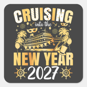Adesivo Quadrado Cruzeiro para o Ano Novo 2027