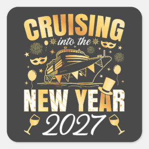 Adesivo Quadrado Cruzeiro para o Ano Novo 2027