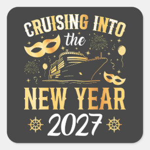 Adesivo Quadrado Cruzeiro para o Ano Novo 2027