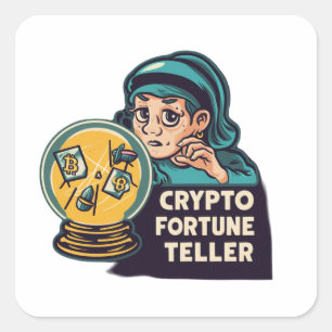 Adesivo Quadrado Crypto Fortune Teller