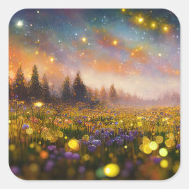 Adesivo Quadrado Crystal Fields e Starry Skies