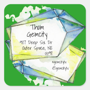 Adesivo Quadrado Crystal Gem Frame para a Praça de Informações Pess