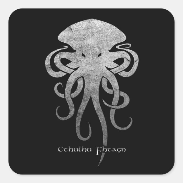 Adesivo Quadrado Cthulhu (Frente)