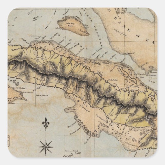 Adesivo Quadrado Cuba (Frente)