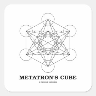 Adesivo Quadrado Cubo de Metatron (Geometria Sagrada)