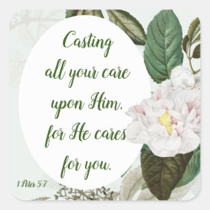 Adesivo Quadrado Cubram seus problemas, ansiedade, preocupação in