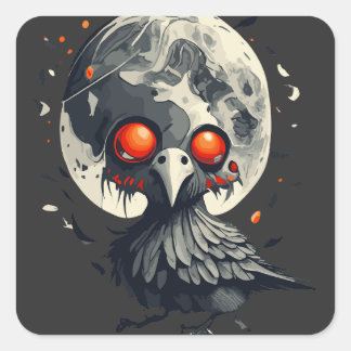 Adesivo Quadrado Cuervo y luna
