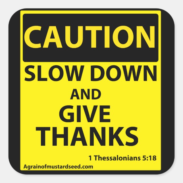 Adesivo Quadrado Cuidado (Frente)