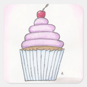 Adesivo Quadrado cupcake