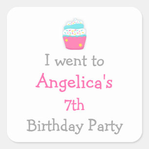 Adesivo Quadrado Cupcake e Sprinkles 'I to' Stickers