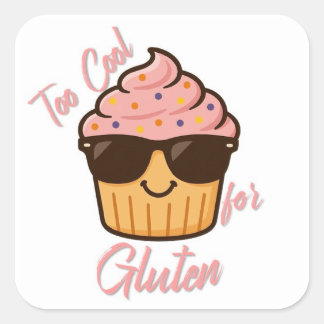 Adesivo Quadrado Cupcake Legal