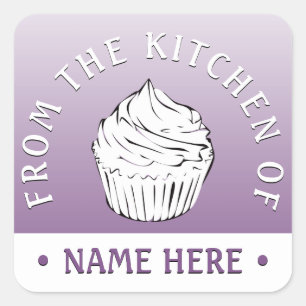 Adesivo Quadrado cupcakes da cozinha dos autocolantes