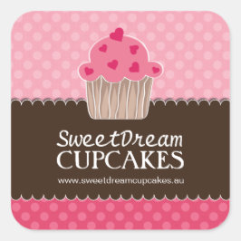 Adesivo Quadrado Cupcakes decorativos