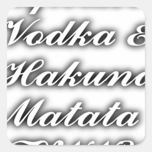 Adesivo Quadrado Cupcakes Vodka Hakuna Matata FUNNY