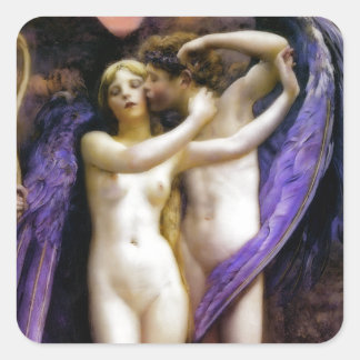 Adesivo Quadrado Cupido e Psyche