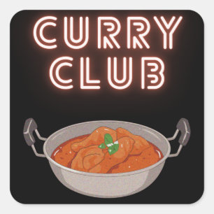 Adesivo Quadrado Curry Club