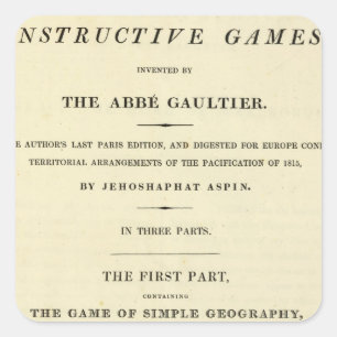 Adesivo Quadrado Curso completo do frontispício da geografia