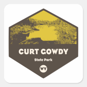 Adesivo Quadrado Curt Gowdy State Park Wyoming