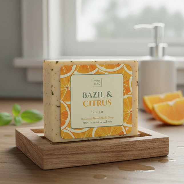 Adesivo Quadrado Custom Business Sticker for Handmade Soap (Criador carregado)