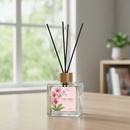 Adesivo Quadrado Custom Business Sticker for Orchid Reed Diffuser