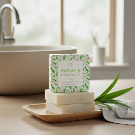 Adesivo Quadrado Custom Business Sticker for Pandan Handmade Soap