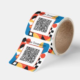 Adesivo Quadrado Custom-Cut Vinyl Abstract Geometric QR Code