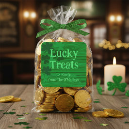 Adesivo Quadrado Custom Lucky Treats St. Patrick’s Day Square Stick