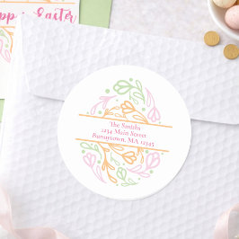 Adesivo Quadrado Custom Pastel Easter Egg Return Address Labels