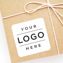 Adesivo Quadrado Custom White Business Logo Promo