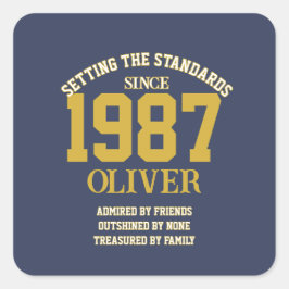 Adesivo Quadrado Customizable Birthday gift