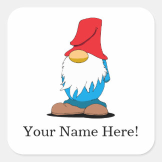 Adesivo Quadrado Customizable Gnome Stickers