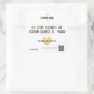 Adesivo Quadrado Customized HEART Thank GOD For YOU Business Return