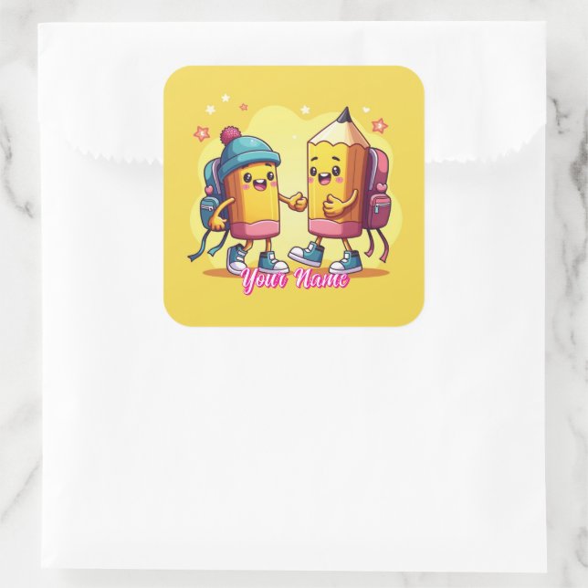 Adesivo Quadrado Cute & Custom School Gear Collection (Bolsa)