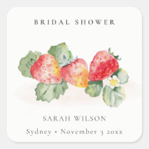 Cute Folhagem de Morango Vermelho Noivado