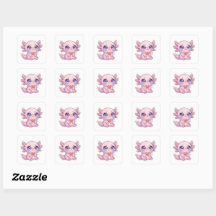 Cute Kawaii Axolote Triste Chorando com Coração Qu