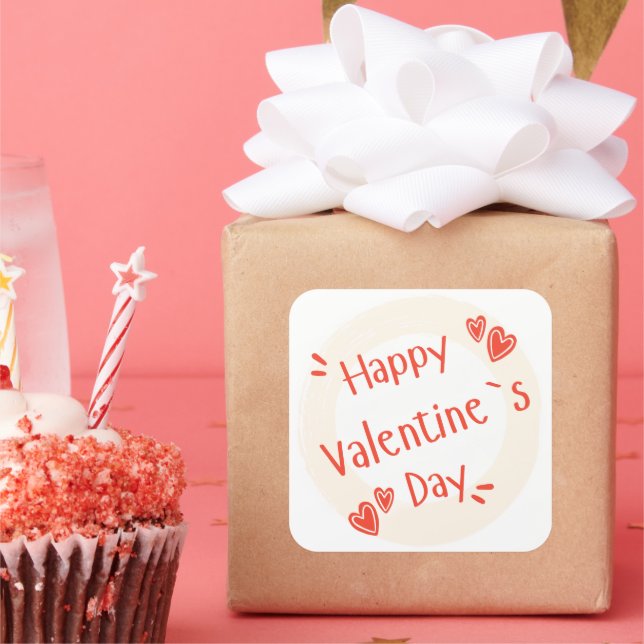 Adesivo Quadrado Cute Love Sticker for Valentine’s Day (Festa)