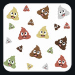 Adesivo Quadrado Cute Poop emoji ideias engraçadas de presentes<br><div class="desc">Cute Poop emoji ideias engraçadas de presentes</div>