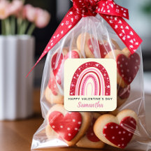 Cute Valentines Arco-íris Personalizado