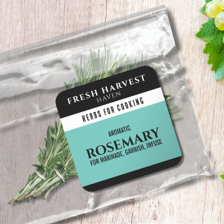 Adesivo Quadrado Cyan Herb minimalista