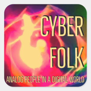 Adesivo Quadrado Cyber Folk