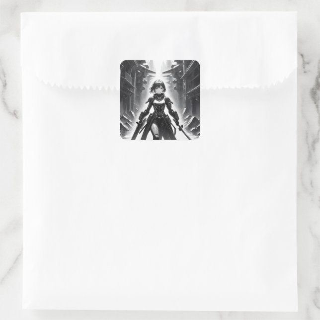 Adesivo Quadrado cyberpunk (Bolsa)